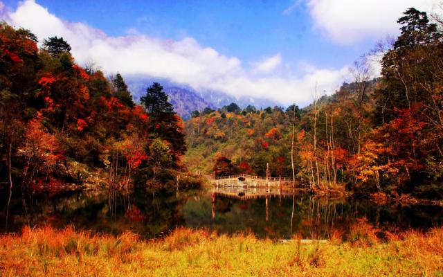 成都周边2日秋季赏红叶自驾游：二郎山喇叭河景区红叶2日自驾游